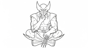 coloriage Wolverine updated a imprimer gratuitement