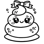 coloriage Caca kawaii à imprimer gratuitement