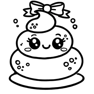 coloriage Caca kawaii à imprimer gratuitement