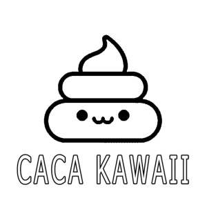 coloriage Caca kawaii à imprimer pour enfant de 3 ans