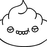 coloriage Caca kawaii en ligne pour enfant
