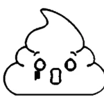 coloriage Caca kawaii a dessiner en ligne