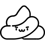 coloriage Caca kawaii à imprimer a4