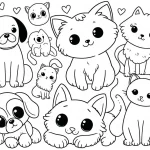 coloriage Chat Kawaii a dessiner en ligne