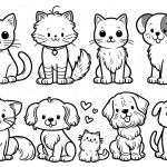 coloriage Chat Kawaii a imprimer
