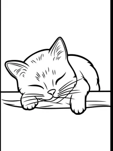 coloriage Chat Kawaii pour enfant de 10 ans