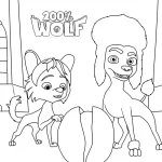 coloriage 200% Wolf gratuit à imprimer
