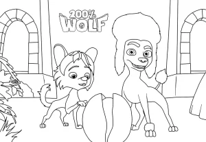 coloriage 200% Wolf gratuit à imprimer