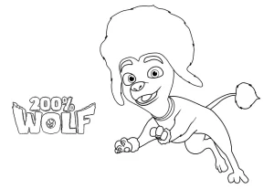 coloriage 200% Wolf à imprimer gratuitement
