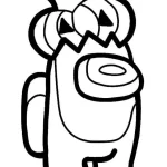 coloriage Among Us à imprimer pour enfant de 2 ans