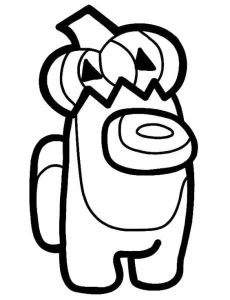 coloriage Among Us à imprimer pour enfant de 2 ans