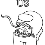 coloriage Among Us et decoupage a imprimer gratuit