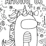 coloriage Among Us à imprimer pour enfant de 7 ans