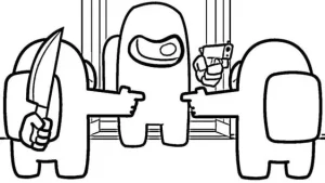 coloriage Among Us gratuit à imprimer