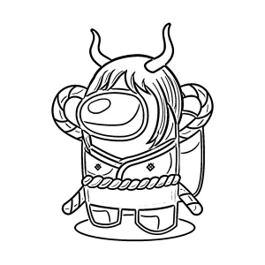 coloriage Among Us pour bebe a imprimer