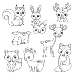 coloriage Animaux de la forêt gratuit a imprimer
