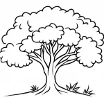 imprimer coloriage Arbre pour enfant