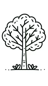 coloriage Arbre pour enfants a imprimer