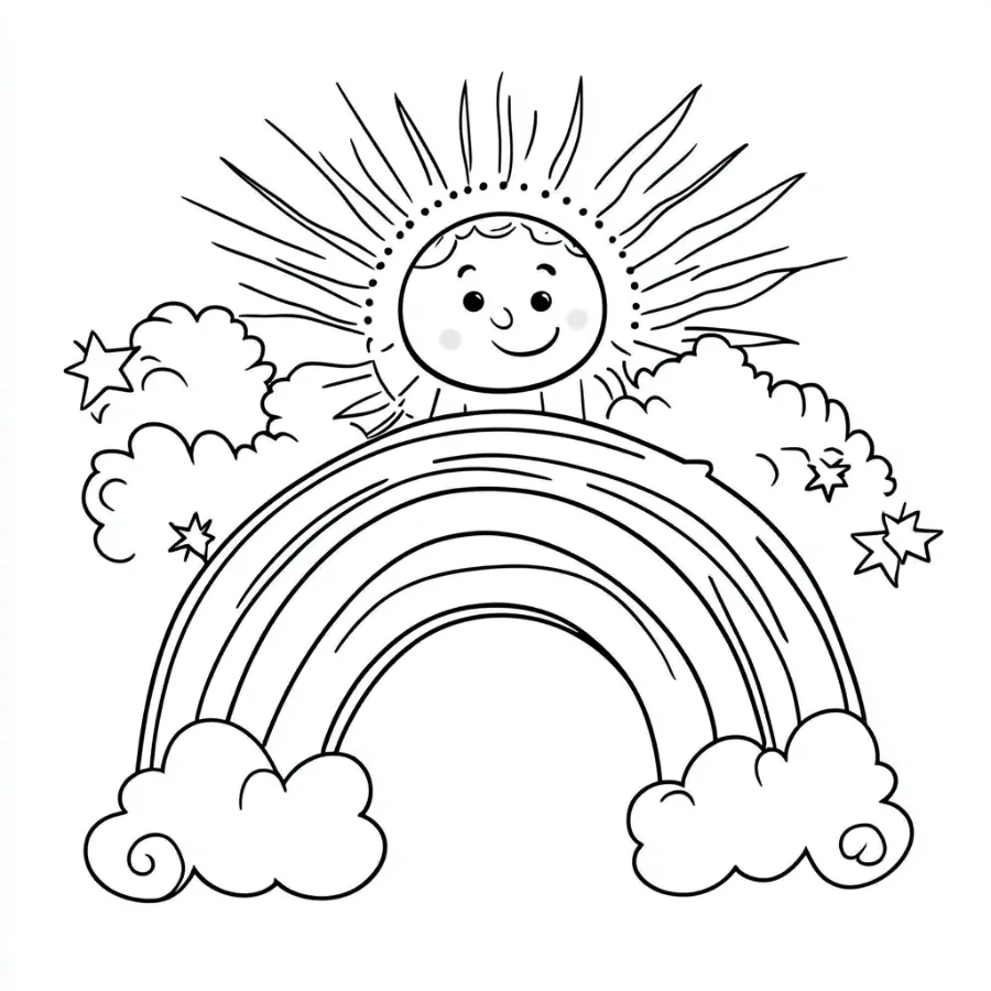 Tranh tô màu Arc En Ciel