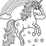 coloriage Arc En Ciel pour enfant de 6 ans