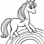 coloriage Arc En Ciel pour bebe a imprimer