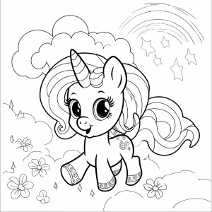coloriage Arc En Ciel a colorier en ligne gratuitement