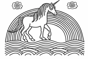 coloriage Arc En Ciel pour enfant
