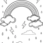 image de coloriage Arc En Ciel pour enfant