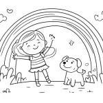 coloriage Arc En Ciel pour enfants à imprimer