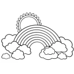 coloriage Arc En Ciel de pour enfants