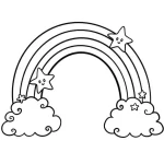 coloriage Arc En Ciel pour enfant de à imprimer