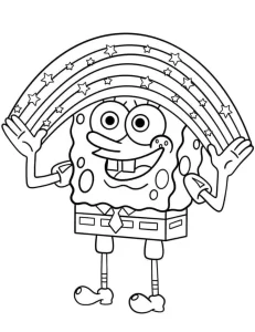 coloriage Arc En Ciel à imprimer pour enfant de 10 ans