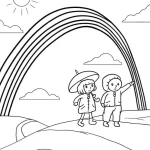 coloriage Arc En Ciel a telecharger