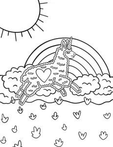 coloriage Arc En Ciel à imprimer pdf gratuit
