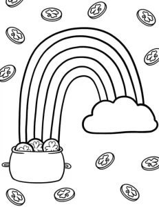 image de coloriage Arc En Ciel pour enfant