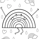coloriage Arc En Ciel à imprimer pour enfant de 12 ans