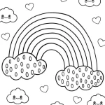 coloriage Arc En Ciel à imprimer pour enfant de 9 ans