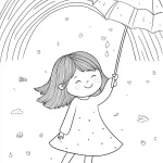 coloriage Arc En Ciel et decoupage a imprimer gratuit