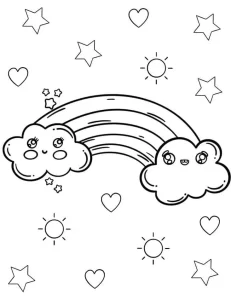 coloriage Arc En Ciel à imprimer gratuitement pdf