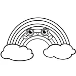 coloriage Arc En Ciel educatif pour enfant