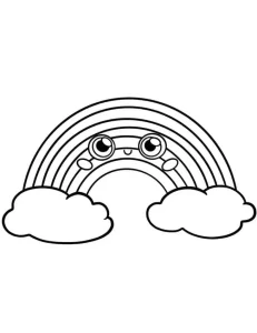 coloriage Arc En Ciel educatif pour enfant