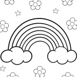 coloriage Arc En Ciel pour enfant de 3 ans