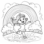 coloriage Arc En Ciel a dessiner en ligne
