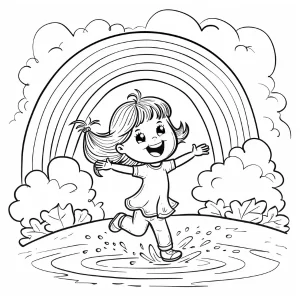 coloriage Arc En Ciel a dessiner en ligne