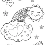 image pour coloriage Arc En Ciel enfant