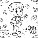coloriage Automne pour enfants a imprimer gratuit