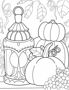 coloriage Automne à imprimer pour enfant de 10 ans