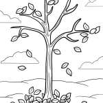 coloriage Automne à imprimer pour enfant de 9 ans