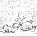 coloriage Automne à imprimer pour enfant de 8 ans