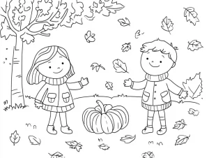 coloriage Automne à imprimer gratuitement